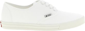 Prada White Solid Cotton Sneakers