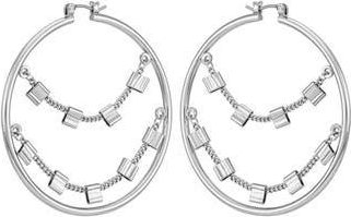 Vince Camuto Draped Chain Hoop Earrings in Silver at Nordstrom Rack