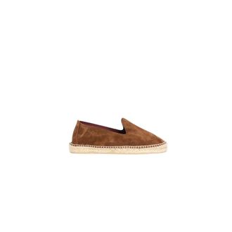 Maneb&igrave; Espadrilles, male, Brown, Size: 7 US Suede Espadrilles with Handmade Jute Sole