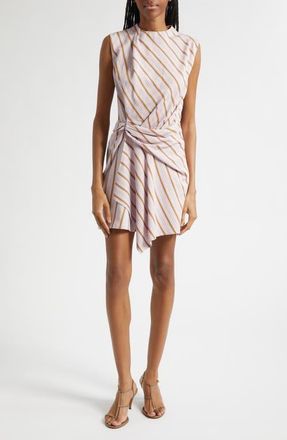 A.L.C. Dion Stripe Sleeveless Minidress in Lilac/Curry at Nordstrom, Size 12