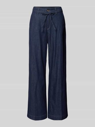 M.A.C Wide Leg Jeans mit Bindeg&uuml;rtel Modell WENDY in Dunkelblau, Gr&ouml;&szlig;e 32/32