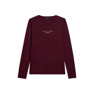 Freddy T-shirt donna a manica lunga con banda logata sulle spalle