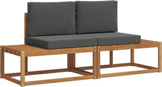vidaXL Conjunto De Sof&aacute;s De Exterior 2 Uds. Natural Vidaxl