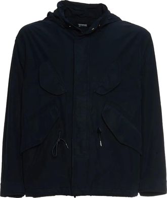 C.P. Company Giacca con cappuccio e bottoni - Blu