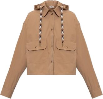 Moncler Hooded Jacket - Dames - Zomerjassen - Bruin - 2XS - Katoen - Jassen