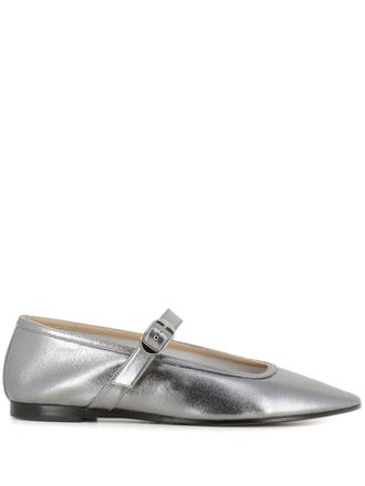 Le Monde Beryl leather ballet flats - women - Calf Leather/Calf Leather/Calf Leather - 39.5 - Silver