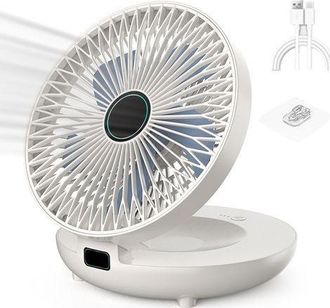 OEM Ventilador De Cocina De Doble Funci&oacute;n, Ventilador De Pared Recargable, Ventilador De Dormitorio Inal&aacute;mbrico, Ventilador De Escritorio Inal&aacute;mbrico - Bl