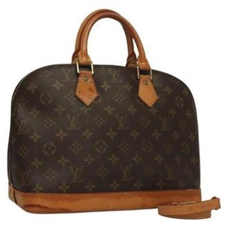 Louis Vuitton Tweedehands Canvas handtassen - Dames - Pre-owned - Bruin - Maat: ONE Size Leer