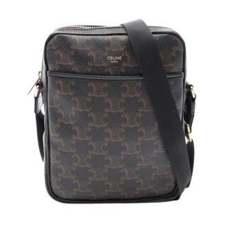 Celine Pre-owned Cross Body Bags, female, Black, Size: ONE SIZE Pre-owned Canvas Shoulder Bag