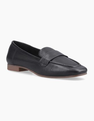 Hush Puppies Womens Hush Puppies Sutton Leather Womens Black Loafers - Size: 6