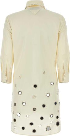 Prada Womens Shirt Dress Beige