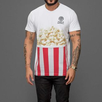 Franklin & Marshall Franklin and Marshall Mens Cotton T-Shirt Pop Corn Print XL