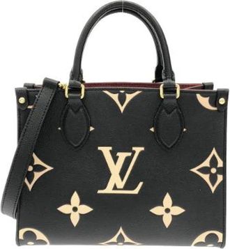 Louis Vuitton Pre-owned On The Go Monogram Empreinte Tas - Dames - Vintage Handtas - Zwart - ONE Size - Leer - Vintage