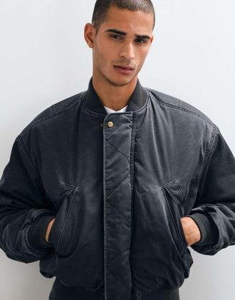 Weekday bomber con maniche arricciate e dettaglio sul retro nero