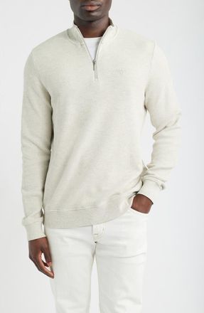 Barbour Ravensworth Quarter Zip Pullover in Ecru Marl at Nordstrom, Size Xx-Large