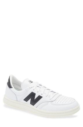 New Balance T500 Tennis Sneaker in White/Black at Nordstrom, Size 11.5