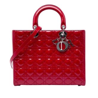 Dior Pre-owned Lady Dior - Dames - Pre-owned - Rood - Maat: ONE Size Leer