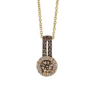 Le Vian Ladies Chocolate Solitaire Necklaces set in 14K Honey Gold