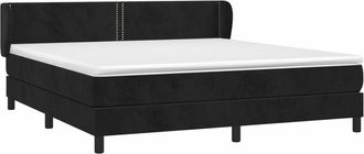 vidaXL Vidaxl - Cama Box Spring Con Colch&oacute;n Terciopelo Negro 180x200 Cm