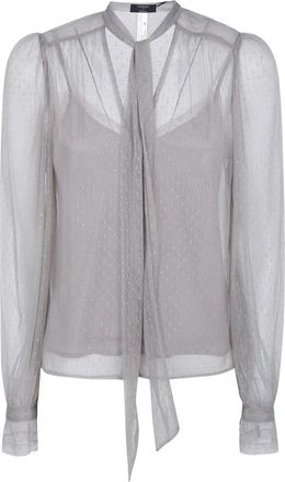 Twinset Sheer Dotted Blouse - Dames - Blouses - Grijs - S - Overhemden
