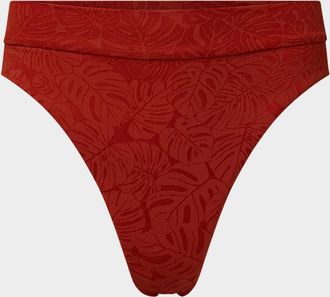 Onia Palm Jacquard Poppy Ivy Bikini Bottoms