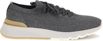 Brunello Cucinelli Mens Sneakers Cotton Upper Winter-Slate-Light Grey-Panama-Amber Trainers Winter/slate/light Grey/panama/amber