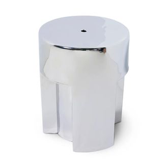 HKliving Beistelltisch aus Steingut, Ø 35 x H 45 cm, chrom