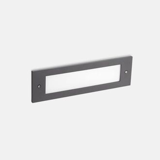 Netlighting Micenas Outdoor LED Recessed Wall Light Grey 29.8cm 1140lm 3000K IP65 in Dark Grey