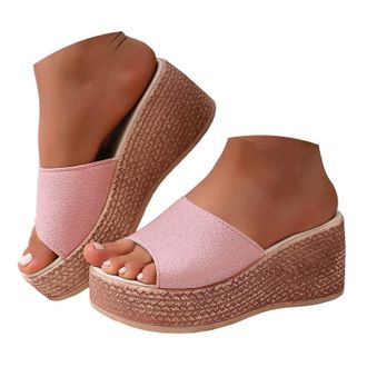 Generic Womens Platform Wedge Sandals Soft Spring Shoes Cork Orthopedic Wedge Slipper for Women, Comfortable Open Toe Summer Sandals for Women 2026, Arch Supp