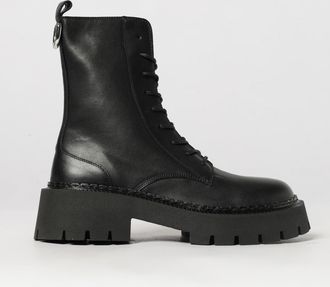 Vic Mati&eacute; Calfskin Combat Boots with Metal Ring and Side Zip