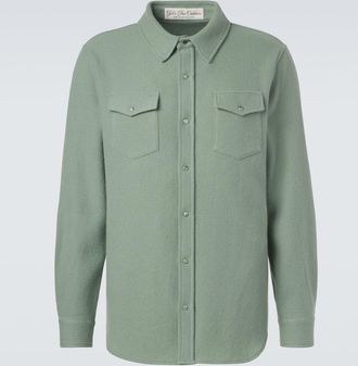 God's True Cashmere Cashmere shirt with emeralds