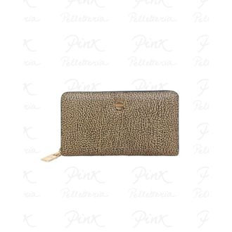 Borbonese Wallets & Cardholders, female, Beige, Size: ONE SIZE P.Foglio Large Zip Around