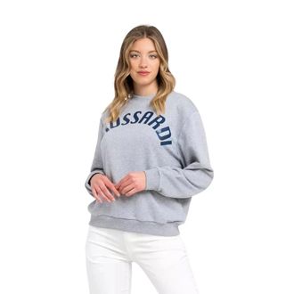 Trussardi Sweatshirts, female, Gray, S, Gray Cotton Women Sweatshirt