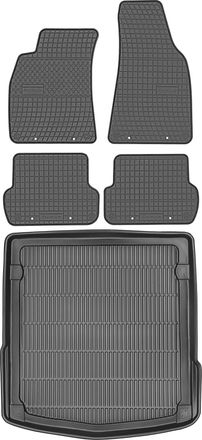 OEM Juego De Alfombrillas De Goma Para Coche Y Alfombrilla Para Maletero Para Audi A4 B6 Sed&aacute;n (2000-2006)