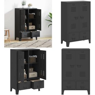 vidaXL Armadio Industriale Antracite 67x35x107 cm in Acciaio - Armadio in acciaio - Armadio antracite