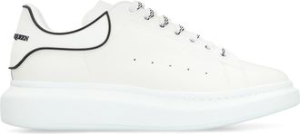 McQ by Alexander McQueen Mens Chunky Leather Sneakers White-White-Black Calf Trainers White/white/black