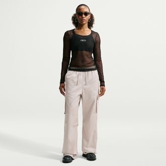 Nike Womens Nike Sportswear Loose Mid-Rise Utility Cargo Pants in Brown | IO2454-236