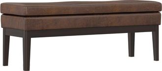 Simpli Home Carlson 45In Mid Century Ottoman Bench