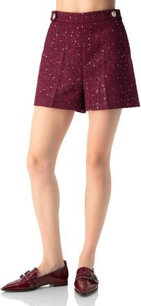 Ivonne Tailored Shorts with Pockets in Wine at Nordstrom, Size 14