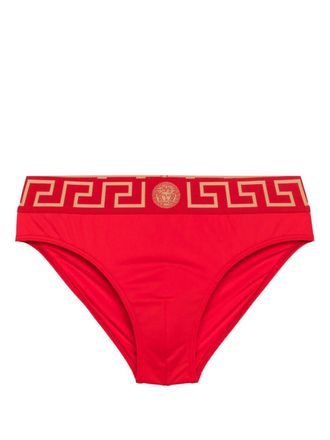 Versace Swim Briefs with Signature Greca Waistband