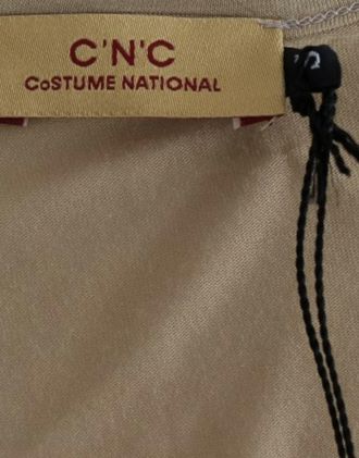 Costume National Womens Beige Motive Print T-Shirt Polyester