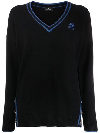 Etro Intarsia trui - Zwart