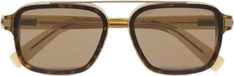 Ermenegildo Zegna Ez 0299 56N Zonnebril - Heren - Zonnebrillen - Bruin - ONE Size - Accessoires