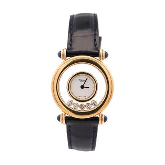 Chopard Pre-owned Chopard Chopard Happy Diamonds Beige Dial Ladies Watch 4116