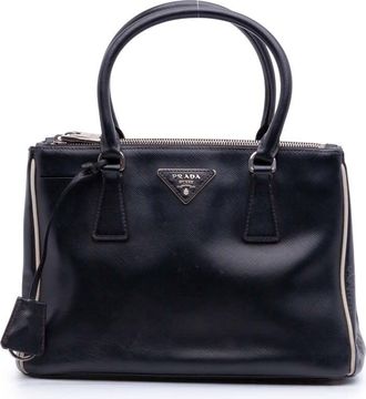 Prada Pre-owned Prada Small Bicolor Saffiano Lux Galleria Double Zip Satchel Ladies QA56CR89GGDK8NCY