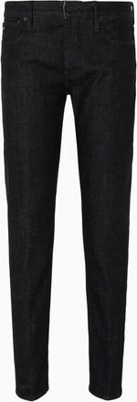 Emporio Armani Zwarte denim jeans met vintage wassing - Heren - Slim Fit Jeans - Zwart - W33 - Denim - Jeans