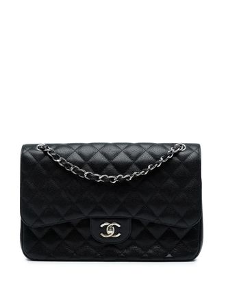 Chanel 2010-2011 Jumbo Classic Caviar Double Flap shoulder bag - Nero