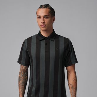 Nike Jordan Mens Jordan Sport Dri-FIT Printed Golf Polo in Black | IF2930-010