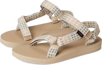 Teva Womens Original Universal Hook & Loop Sandals - Modern Check Taupe - 6 UK