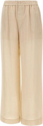 Birgitte Herskind Sander Broeken - Dames - Wijde Broeken - Beige - XL - Leer - Broeken